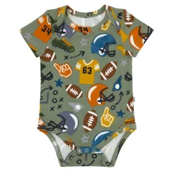 Bamboo Baby Clothes|Bodysuits<Little Sleepies Bodysuit Touchdown Time