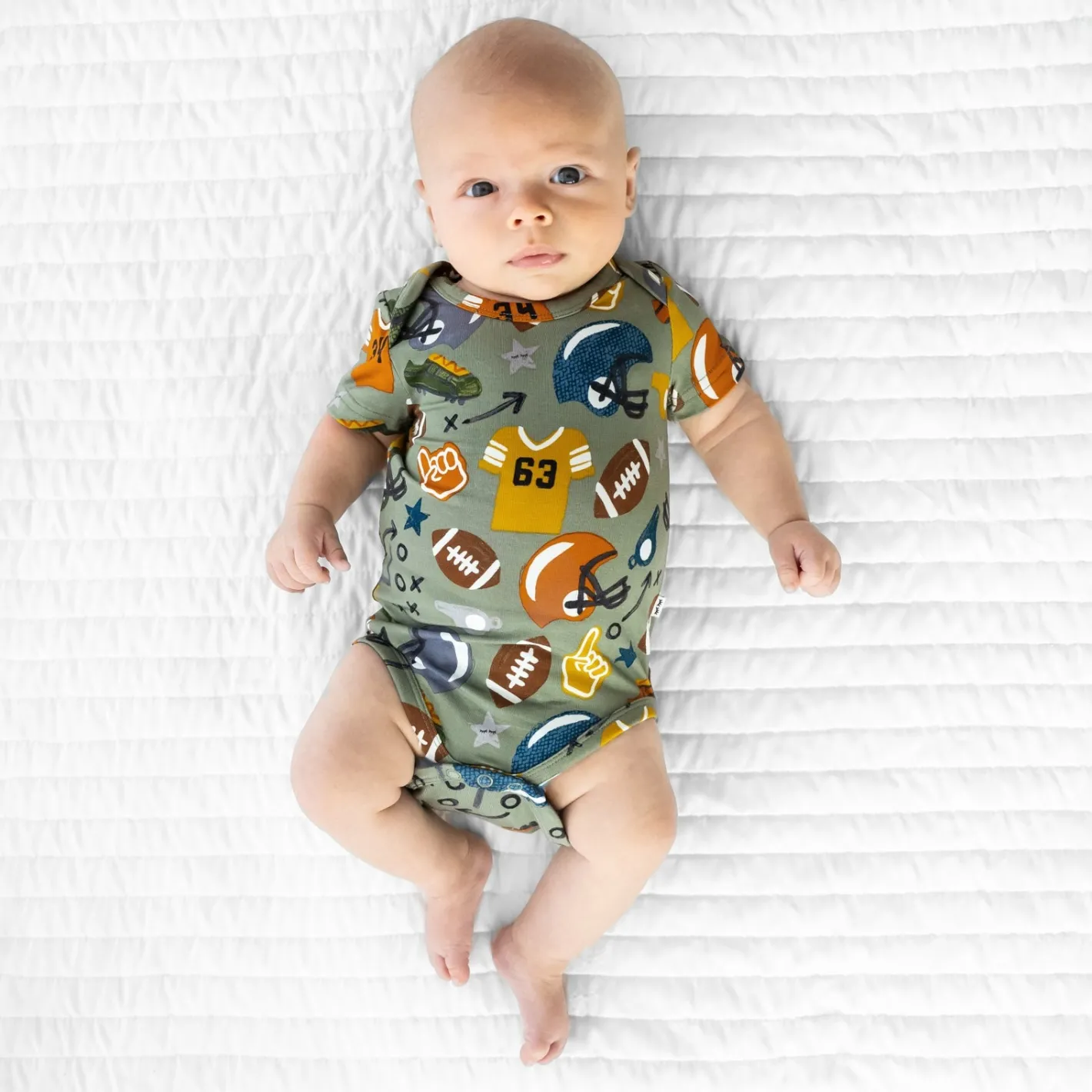 Bamboo Baby Clothes|Bodysuits<Little Sleepies Bodysuit Touchdown Time