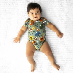 Bamboo Baby Clothes|Bodysuits<Little Sleepies Bodysuit Touchdown Time