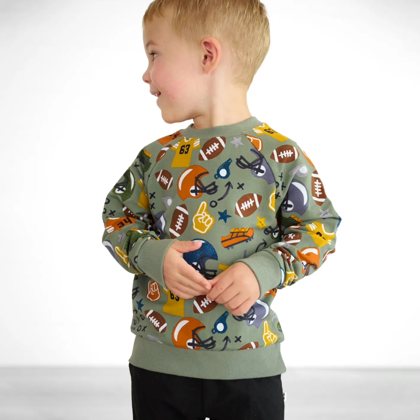 Tops & Tees|Tops & Tees<Little Sleepies Crewneck Sweatshirt Touchdown Time