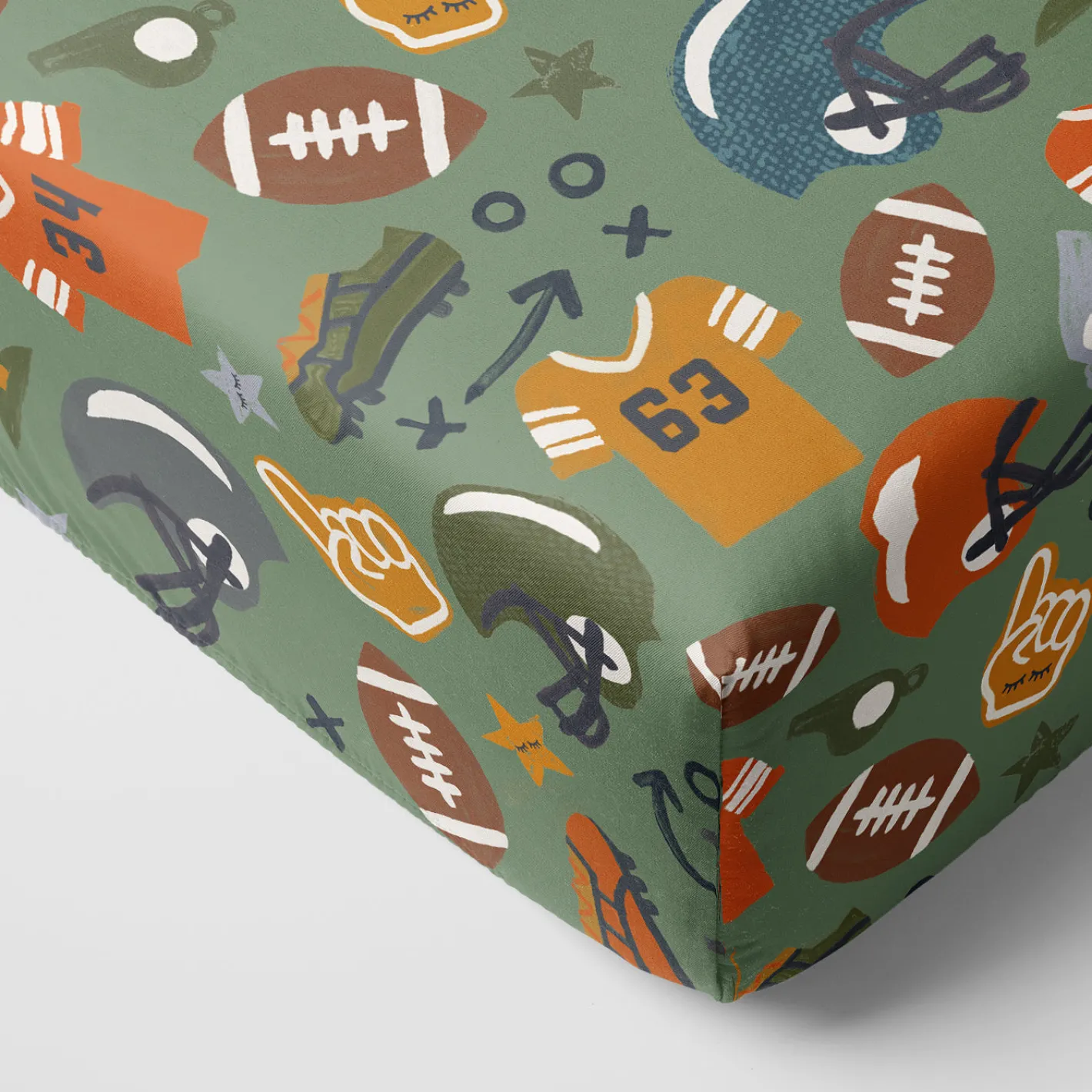 Sheets<Little Sleepies Fitted Crib Sheet Touchdown Time