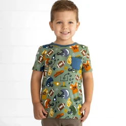 Tops & Tees|Tops & Tees<Little Sleepies Pocket Tee Touchdown Time