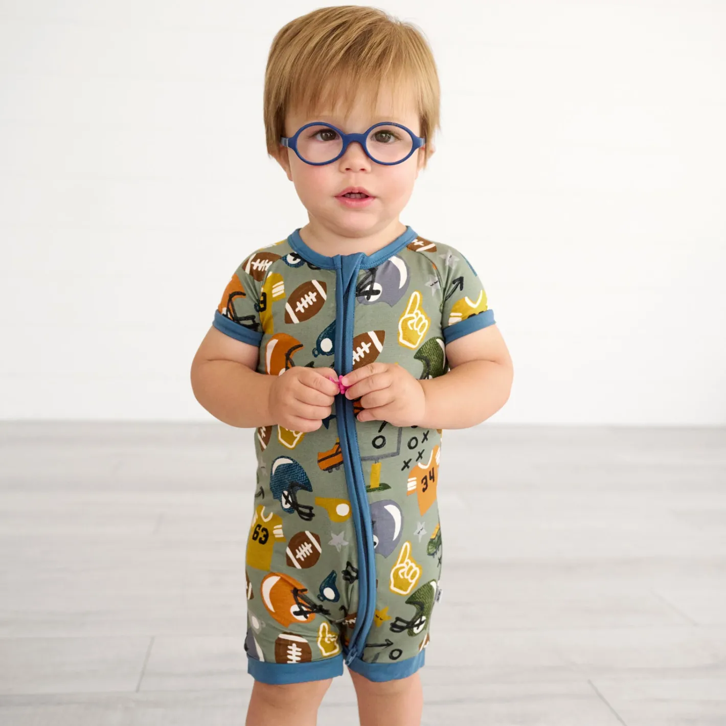 Zippies|Mommy & Me<Little Sleepies Shorty Zippy Touchdown Time