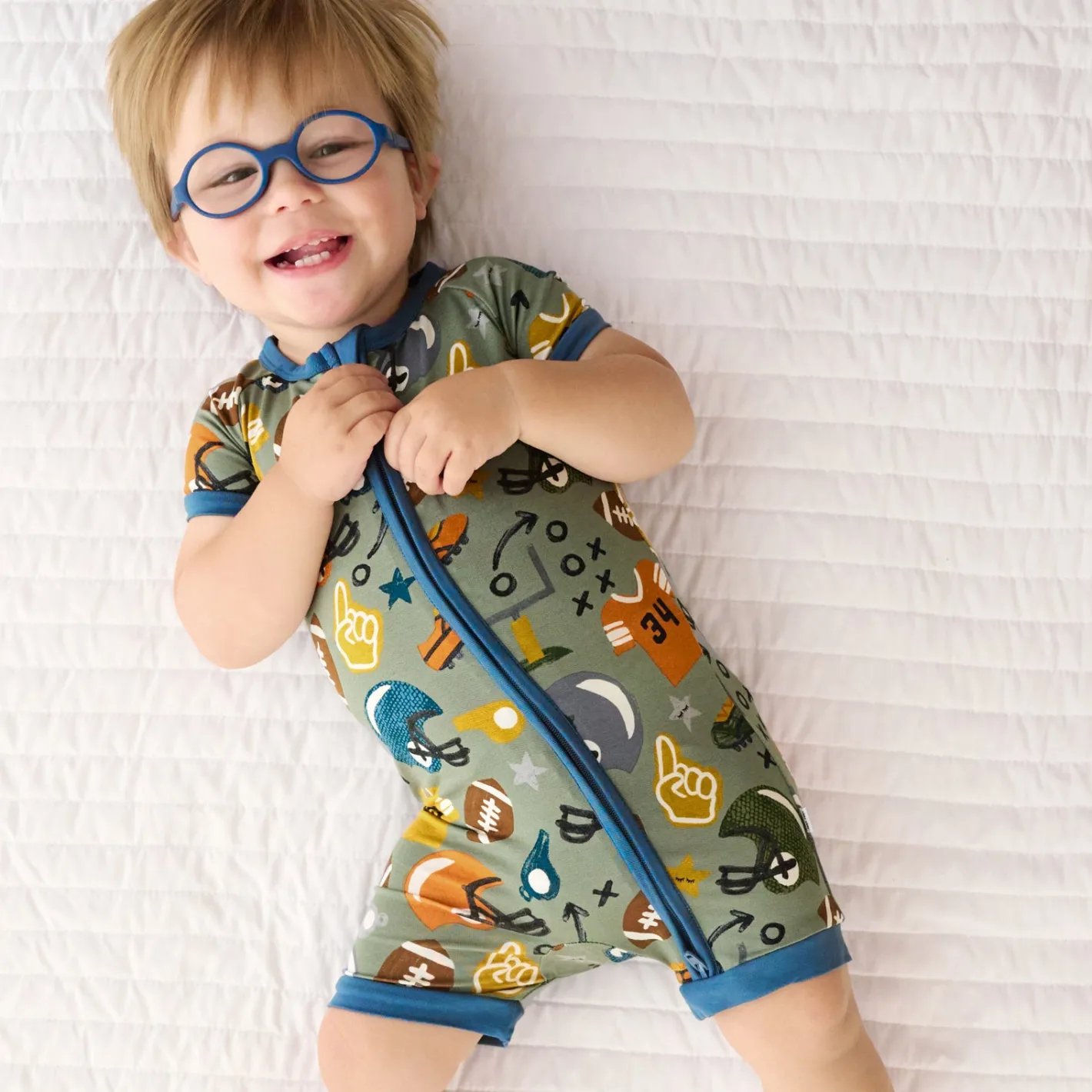 Zippies|Mommy & Me<Little Sleepies Shorty Zippy Touchdown Time
