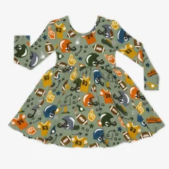 Dresses|Dresses<Little Sleepies Twirl Dress Touchdown Time