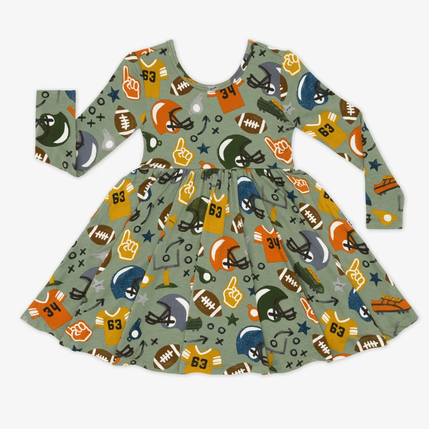 Dresses|Dresses<Little Sleepies Twirl Dress Touchdown Time