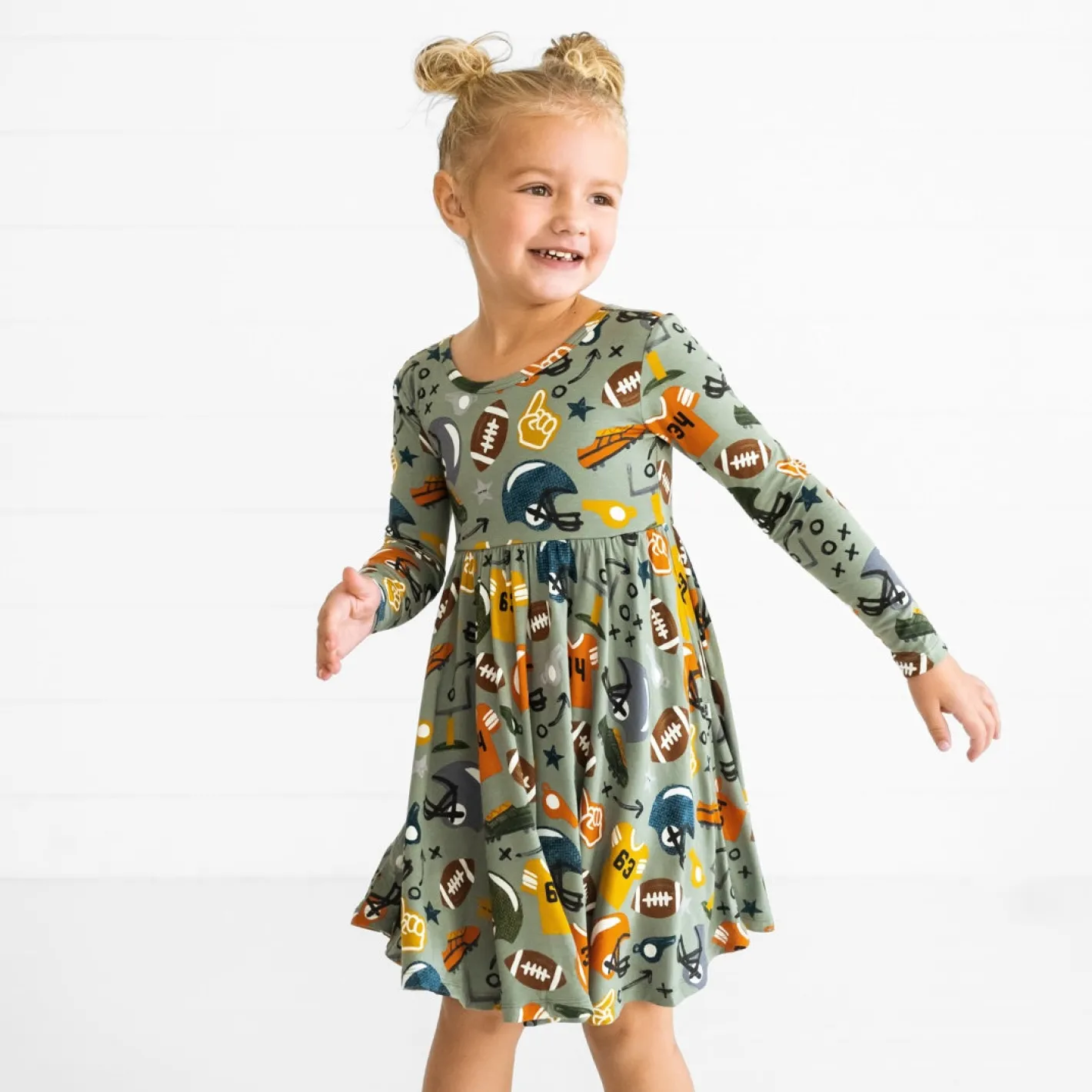 Dresses|Dresses<Little Sleepies Twirl Dress Touchdown Time
