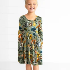 Dresses|Dresses<Little Sleepies Twirl Dress Touchdown Time