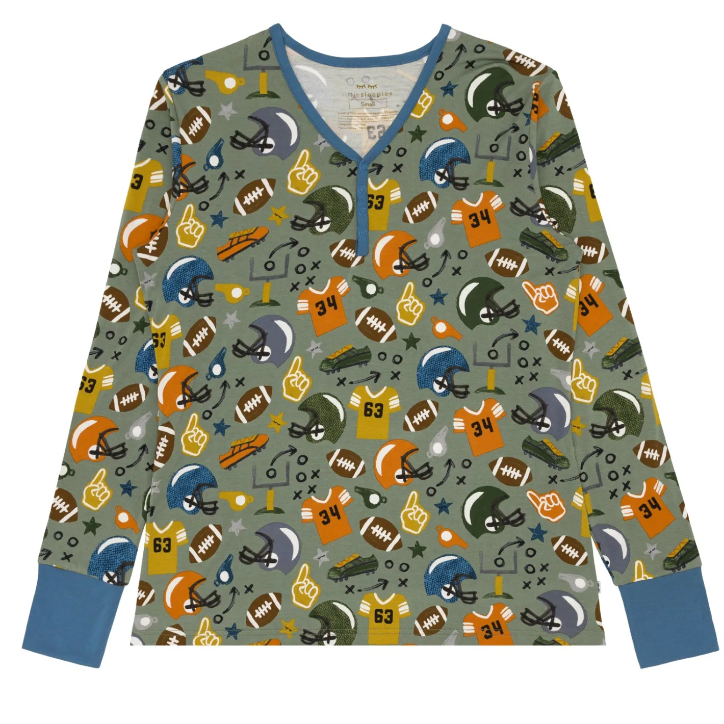 Mommy & Me|Mommy & Me<Little Sleepies Women's Pajama Top Touchdown Time