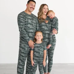 Daddy & Me|Full Family Matching<Little Sleepies Men's Pajama Top Vintage Camo
