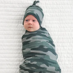 Layette|Swaddles<Little Sleepies Swaddle & Hat Set Vintage Camo