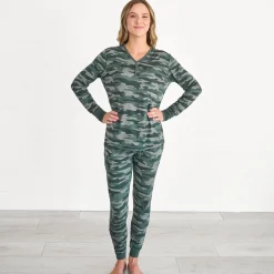 Mommy & Me|Mommy & Me<Little Sleepies Women's Pajama Top Vintage Camo