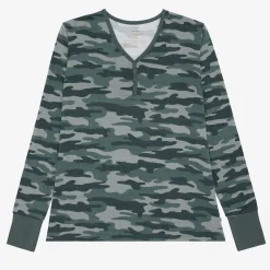 Mommy & Me|Mommy & Me<Little Sleepies Women's Pajama Top Vintage Camo