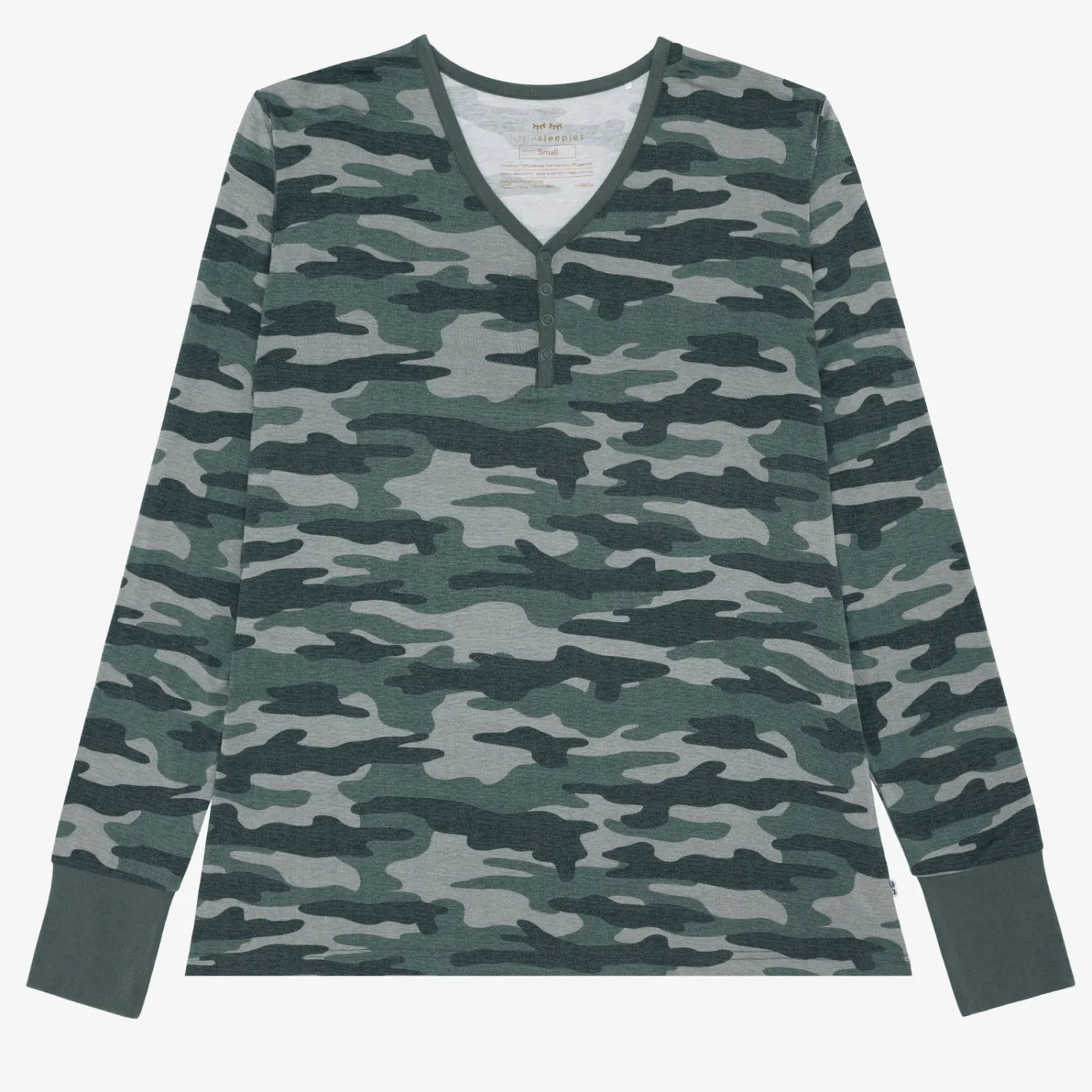 Mommy & Me|Mommy & Me<Little Sleepies Women's Pajama Top Vintage Camo