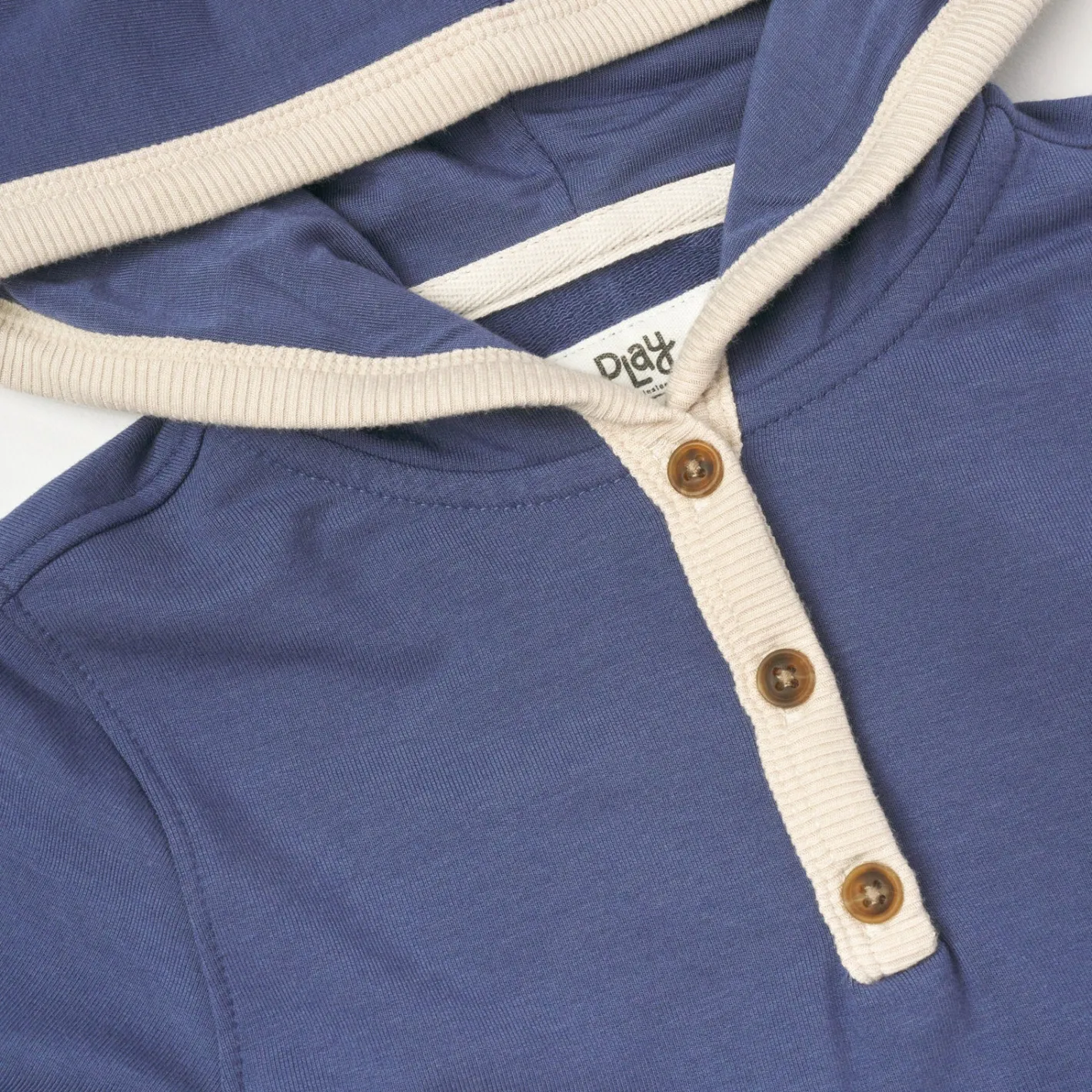 Tops & Tees|Tops & Tees<Little Sleepies Henley Hoodie Vintage Navy