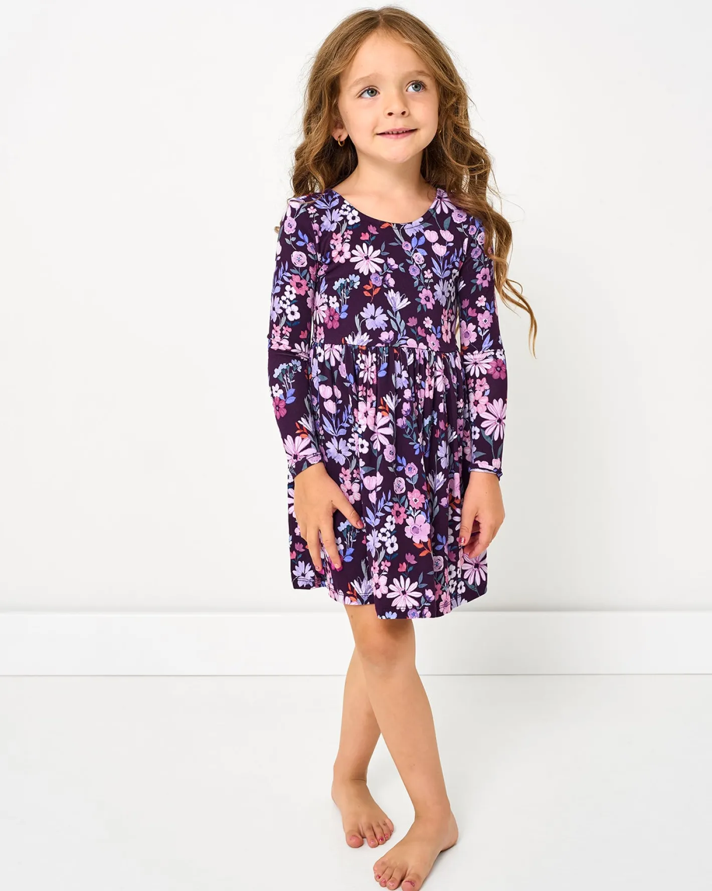 Dresses|Dresses<Little Sleepies Bow Back Skater Dress Violet Meadow