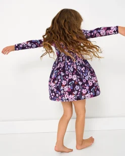 Dresses|Dresses<Little Sleepies Bow Back Skater Dress Violet Meadow