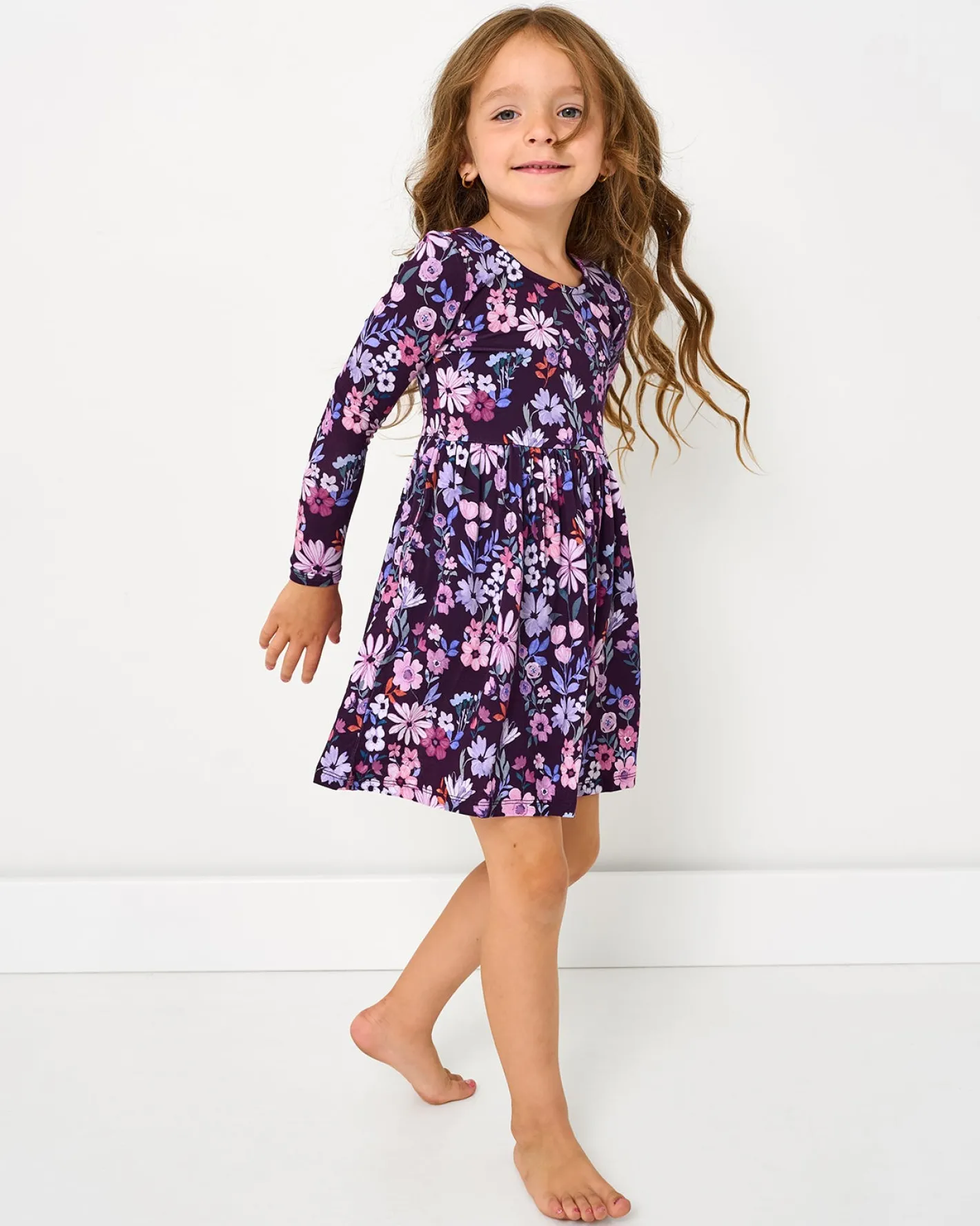 Dresses|Dresses<Little Sleepies Bow Back Skater Dress Violet Meadow