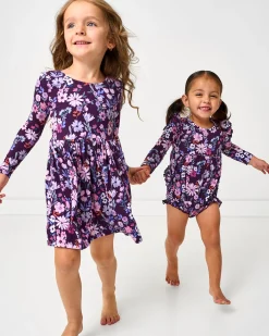 Bamboo Baby Clothes|Rompers<Little Sleepies Bubble Romper Violet Meadow