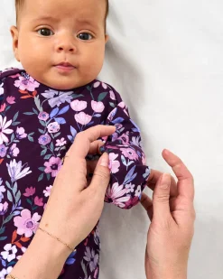 Layette|Infant Gowns<Little Sleepies Infant Gown Violet Meadow