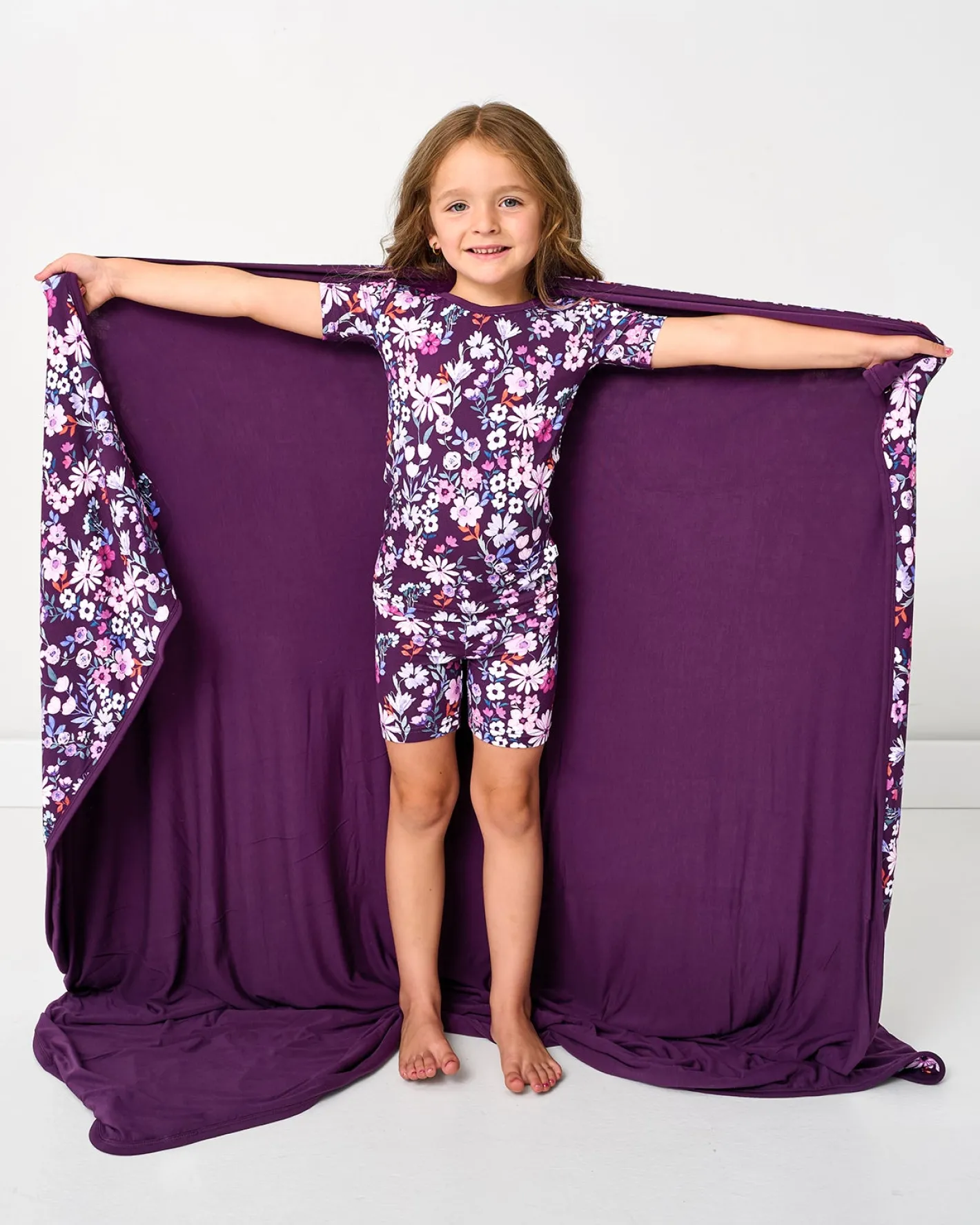 Cloud Blankets|Cloud Blankets<Little Sleepies Large Cloud Blanket® Violet Meadow
