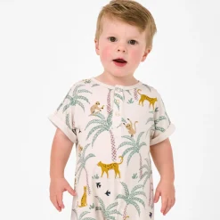 Bamboo Baby Clothes|Rompers<Little Sleepies Dolman Henley Romper Wild Escape