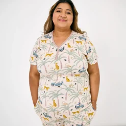 Mommy & Me|Mommy & Me<Little Sleepies Women's Short Sleeve Pajama Top Wild Escape