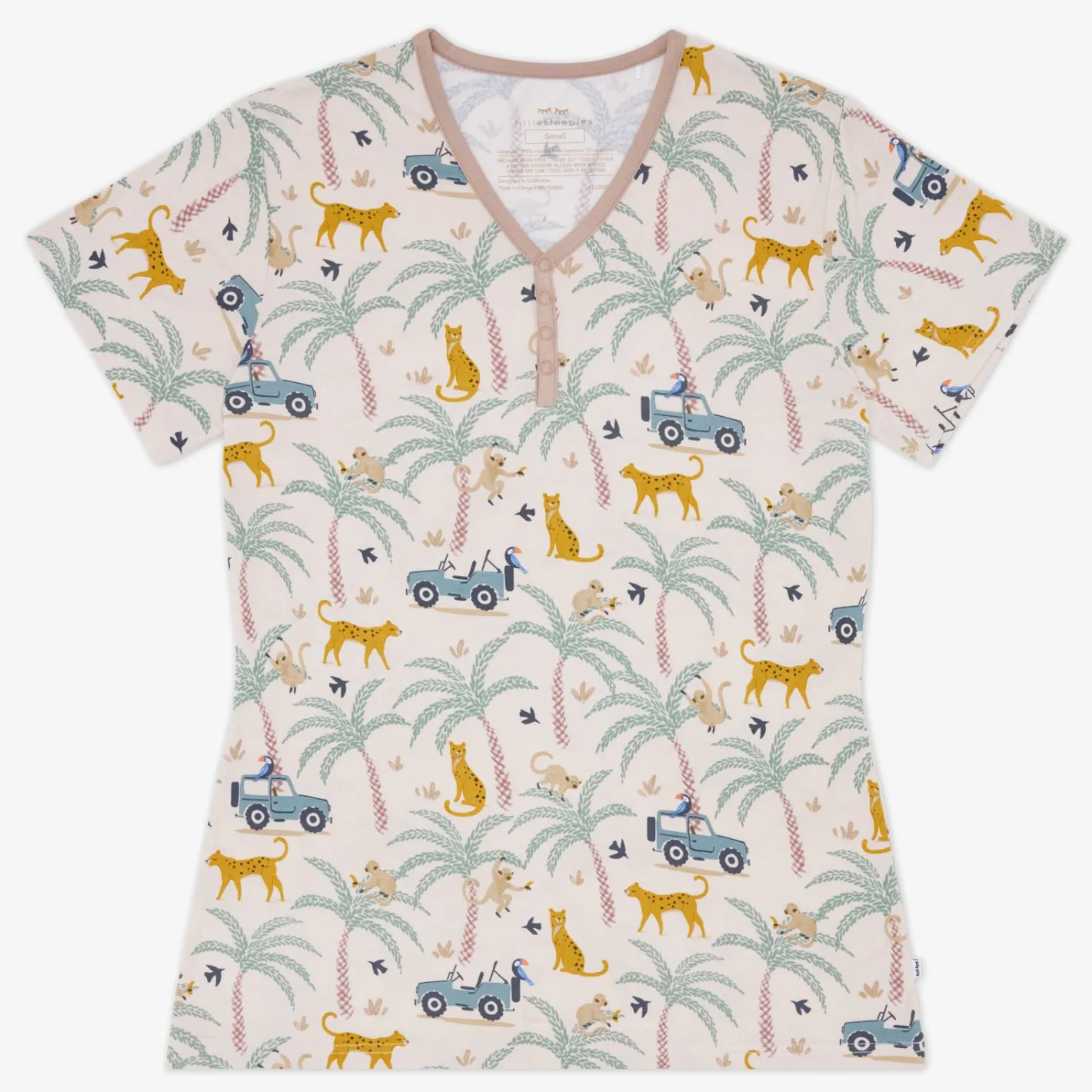 Mommy & Me|Mommy & Me<Little Sleepies Women's Short Sleeve Pajama Top Wild Escape