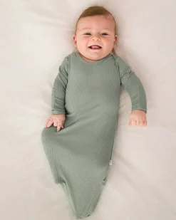 The Newborn Shop|The Newborn Shop<Little Sleepies Ribbed Infant Gown Willow