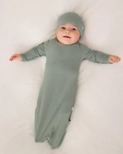 The Newborn Shop|The Newborn Shop<Little Sleepies Ribbed Infant Gown Willow
