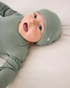 The Newborn Shop|The Newborn Shop<Little Sleepies Ribbed Infant Beanie Willow